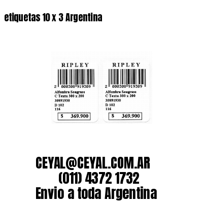 etiquetas 10 x 3 Argentina