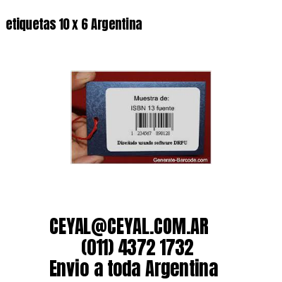 etiquetas 10 x 6 Argentina