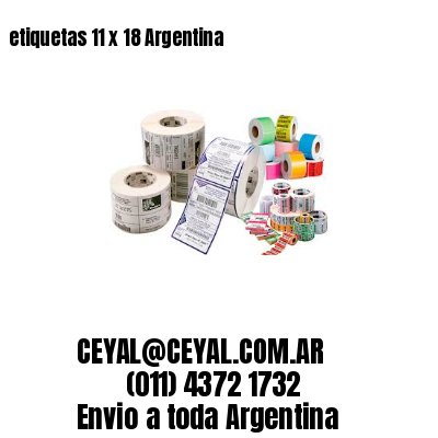 etiquetas 11 x 18 Argentina