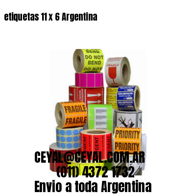 etiquetas 11 x 6 Argentina