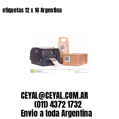 etiquetas 12 x 16 Argentina