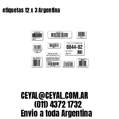 etiquetas 12 x 3 Argentina