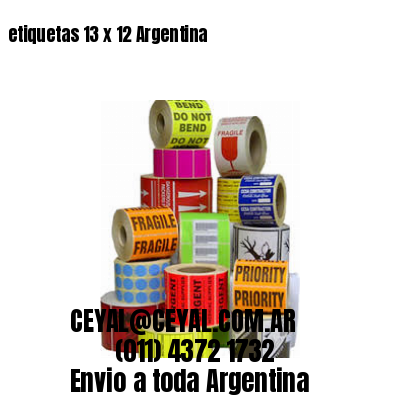 etiquetas 13 x 12 Argentina