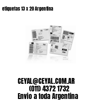 etiquetas 13 x 20 Argentina