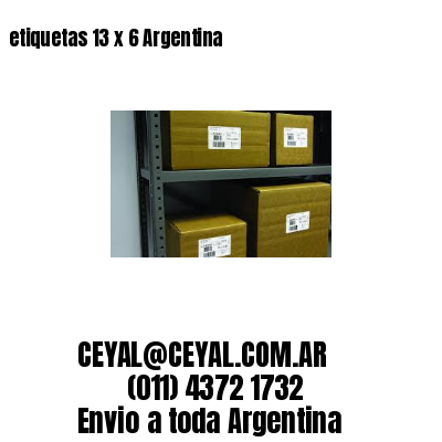 etiquetas 13 x 6 Argentina