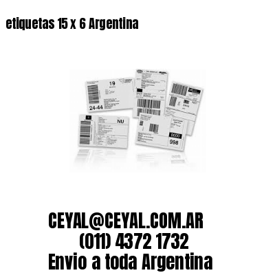 etiquetas 15 x 6 Argentina