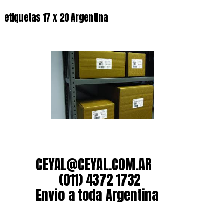 etiquetas 17 x 20 Argentina