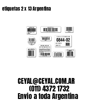 etiquetas 2 x 13 Argentina