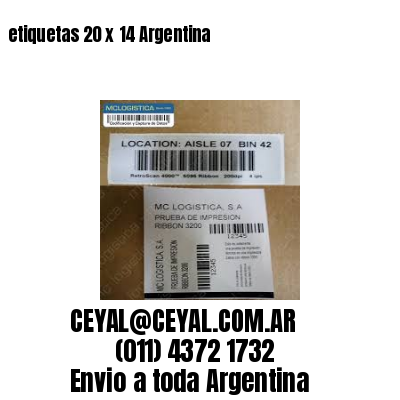 etiquetas 20 x 14 Argentina