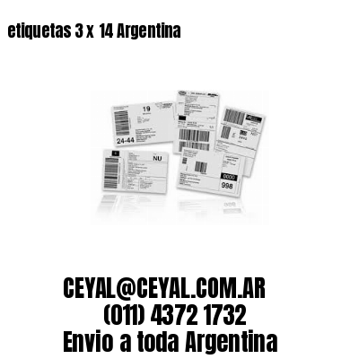 etiquetas 3 x 14 Argentina