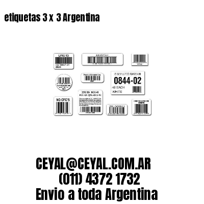 etiquetas 3 x 3 Argentina