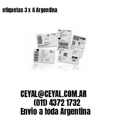 etiquetas 3 x 6 Argentina