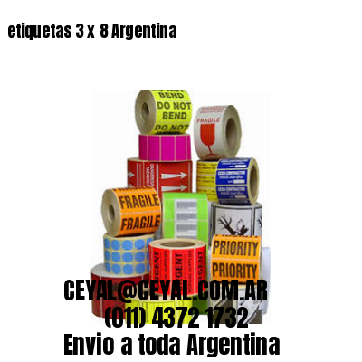 etiquetas 3 x 8 Argentina