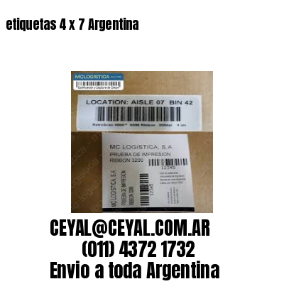 etiquetas 4 x 7 Argentina