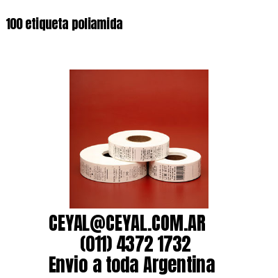 100 etiqueta poliamida