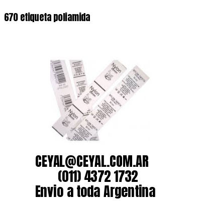 670 etiqueta poliamida
