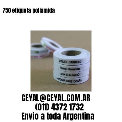 750 etiqueta poliamida