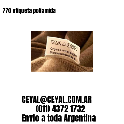 770 etiqueta poliamida
