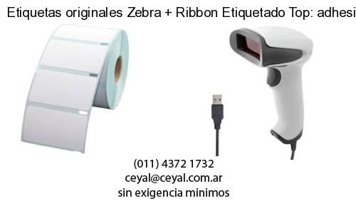 Etiquetas originales Zebra   Ribbon Etiquetado Top: adhesivo   ribbo