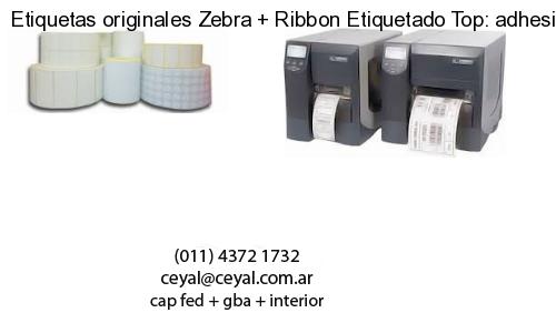 Etiquetas originales Zebra   Ribbon Etiquetado Top: adhesivo   ribbo