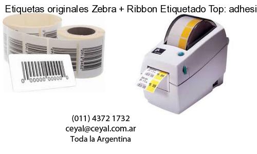 Etiquetas originales Zebra   Ribbon Etiquetado Top: adhesivo   ribbo