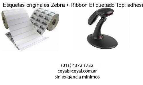 Etiquetas originales Zebra   Ribbon Etiquetado Top: adhesivo   ribbo
