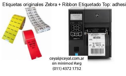 Etiquetas originales Zebra   Ribbon Etiquetado Top: adhesivo   ribbo