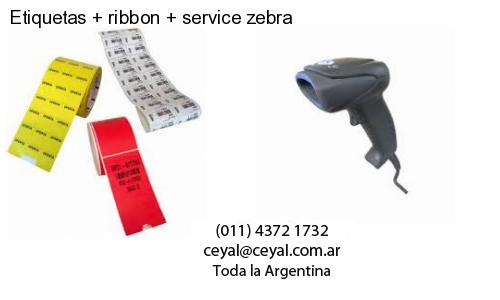 Etiquetas ribbon service zebra