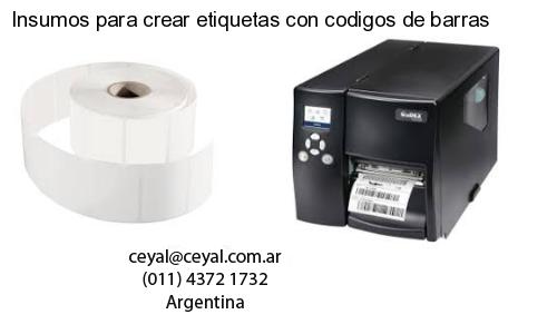 Insumos para crear etiquetas con codigos de barras