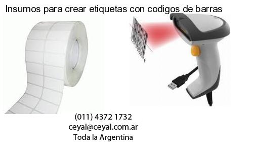 Insumos para crear etiquetas con codigos de barras
