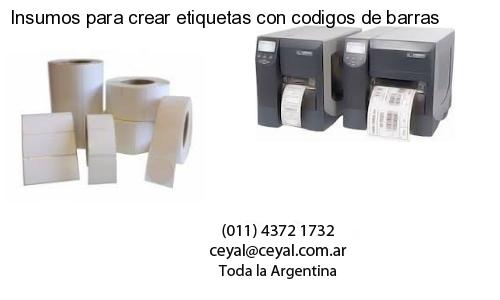 Insumos para crear etiquetas con codigos de barras