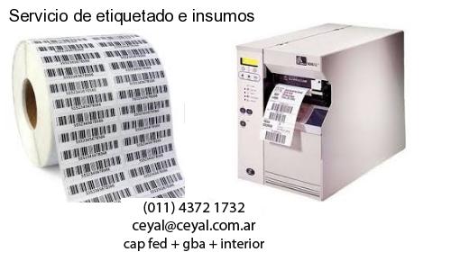 Servicio de etiquetado e insumos