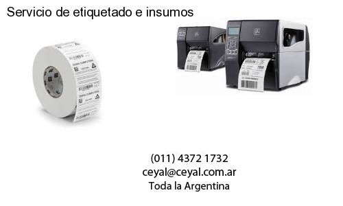 Servicio de etiquetado e insumos