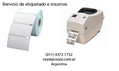 Servicio de etiquetado e insumos