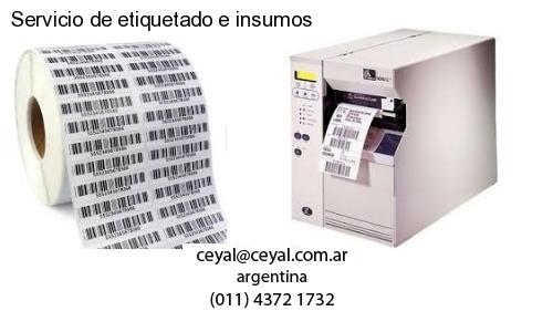 Servicio de etiquetado e insumos