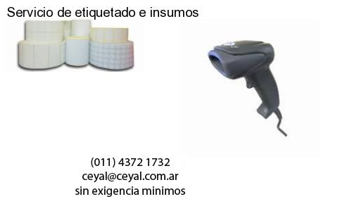 Servicio de etiquetado e insumos