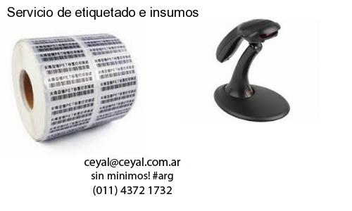 Servicio de etiquetado e insumos