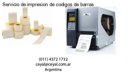 Servicio de impresion de codigos de barras