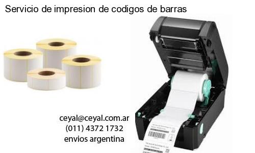 Servicio de impresion de codigos de barras