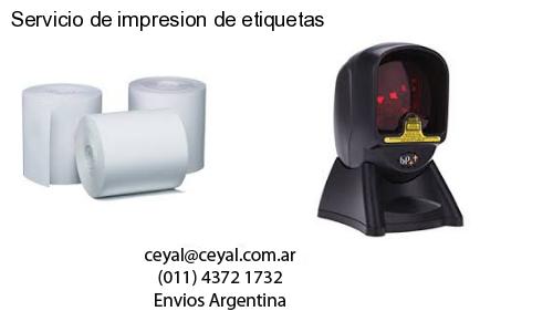 Servicio de impresion de etiquetas