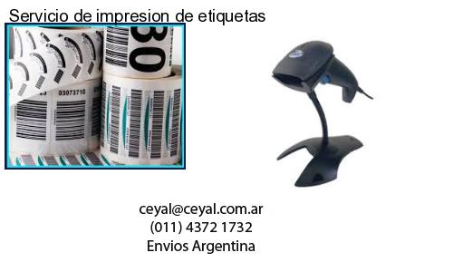 Servicio de impresion de etiquetas