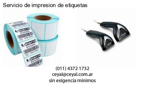 Servicio de impresion de etiquetas