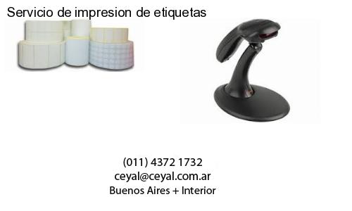 Servicio de impresion de etiquetas