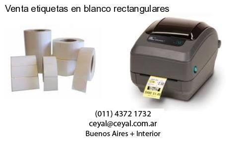 Venta etiquetas en blanco rectangulares