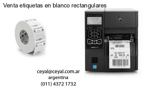Venta etiquetas en blanco rectangulares