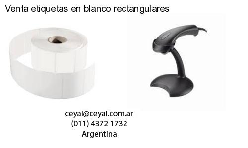 Venta etiquetas en blanco rectangulares
