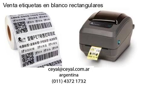 Venta etiquetas en blanco rectangulares