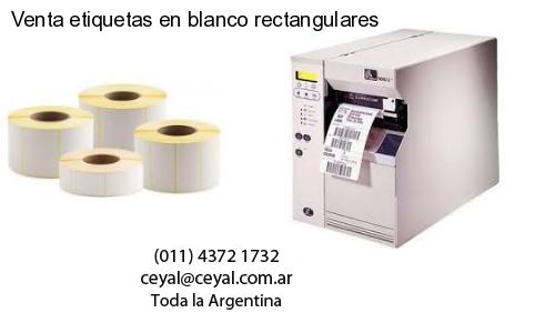 Venta etiquetas en blanco rectangulares