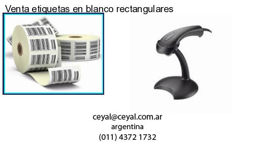 Venta etiquetas en blanco rectangulares