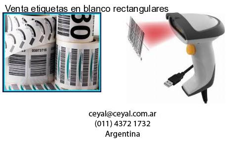 Venta etiquetas en blanco rectangulares